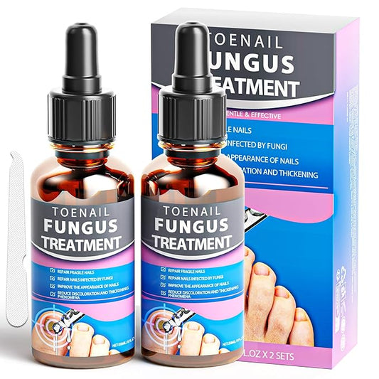 Toenail Fungus Treatment, Toenail Fungus Treatment Extra Strength, and Foot Fungus Treatment Extra Strength—plus Safely & Gently Nail Repair for Toenails and Fingernails (2-Pack) with File