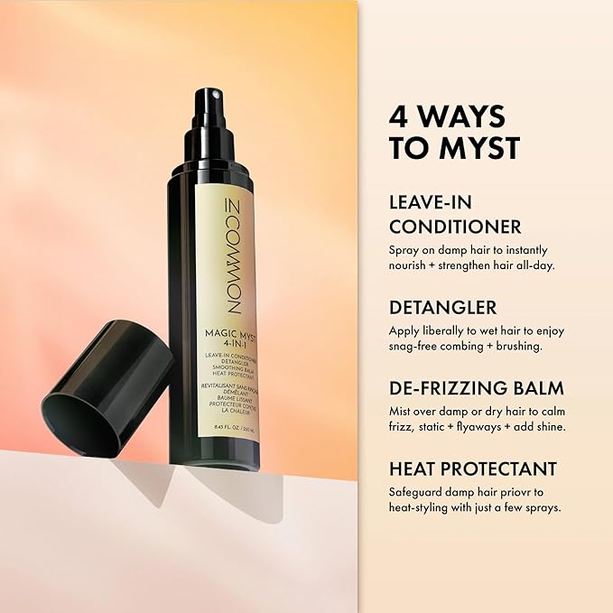 IN COMMON Magic Myst Universal Hair Elixir Travel Size | 4-In-1 Leave-In Conditioner - Detangler - Heat Protectant | 3 oz (Pack of 2)