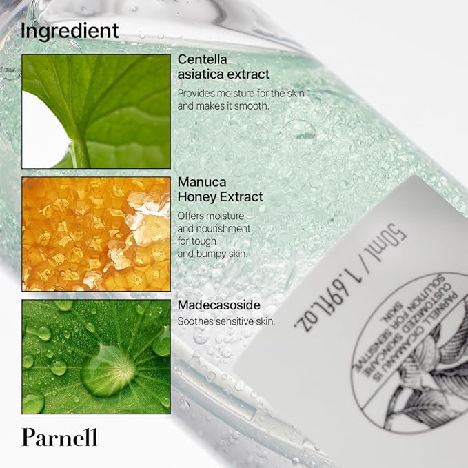 Parnell Cicamanu Serum Mist - Centella Asiatica, Hyaluronic Acid, Ceramide, LHA, Balancing Oil, Moisturizing and Soothing for Radiant Skin (1.69 Fl Oz / 50ml)