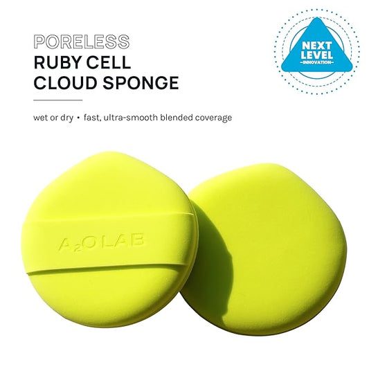 AOA Studio Silky Silicone Makeup Sponge Set, Reusable Cosmetic Applicators Extra Soft Rubycell Makeup Sponges (Lime)