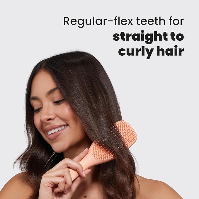 Tangle Teezer Ultimate Detangler Brush for Wet & Dry Hair, Eliminates Knots & Reduces Breakage for All Hair Types, Amazon Exclusive Apricot