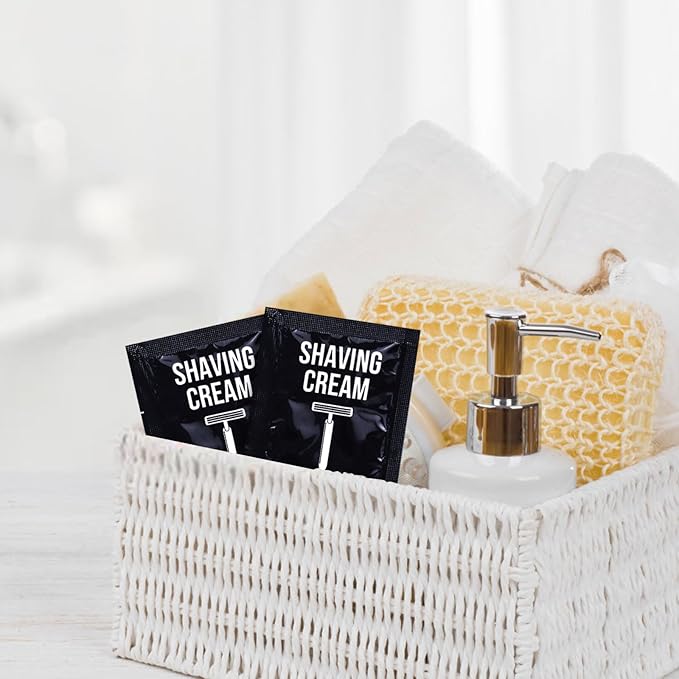 Travel Shaving Cream Bulk for Men 8ml/0.28fl oz,Disposable Shaving Cream in Bulk Individual Travel Shave Cream for Hotel Homeless Charity Home Nursing(Jasmine,Pack of 100)