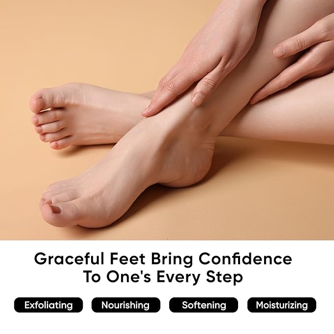 Aloe Vera Foot Peeling Mask, Baby Feet Exfoliating Peel for Dead Skin Removal& Moisturizing Care, Dry Cracked Heels Relief, Softening Rough Feet Spa Socks, 3 Pairs Pack(Unisex)