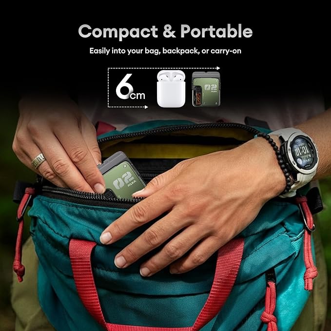 PAXA Mini Electric Shaver for Men,9000Rpm Electric Razor for Men,Magnetic Dual-Head Rotary Pocket Shaver IPX7 Waterproof Wet & Dry for Shaving Face,USB-C Rechargeable for Home,Car,Travel(Green)