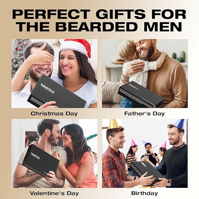 Waking Forest Cedar Beard Oil for Men - Biotin Mustache Oil with Vitamin E, Rosemary & Castor - Beard Care Softener, Strengthens, and Moisturizes - Beard Conditioner (2 oz)