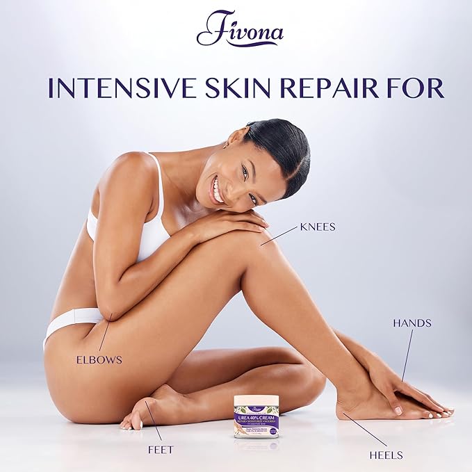 FIVONA 40% Urea Cream with 2% Salicylic Acid - Foot Cream with Tea Tree and Lavender Extracts Foot Lotion for Dry Cracked Heels, Dead Skin & Callus Remover, Feet Moisturizer Repair Cream