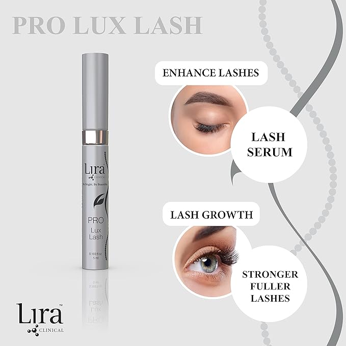 Lira Clinical Pro Lux Lash - Eyelash Growth Serum with Plant Stem Cells - Eyelash Enhancing Serum to Promote Longer and Thicker Eyelashes - Non-Prostaglandin and Paraben-Free - 0.17 Ounce