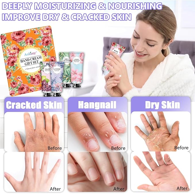 10 Pack Hand Cream Gifts Set, Stocking Stuffers for Teen Girls,Adults, Christmas Gifts for Women,Gifts for Teachers,Natural Plant Fragrance Scented Hand Lotion Travel Size Mini Lotion With Shea Butter