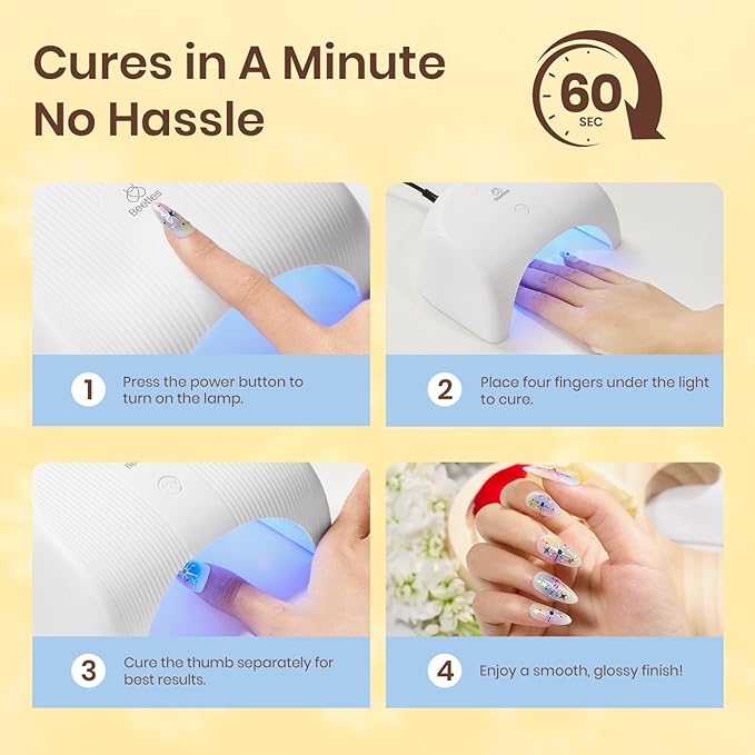 Beetles Gel Nail Polish Kit with U V Light and Nail Drill - 55Pcs Gel Nails Kit 32 Color LuliCore Polka Set with Base Top Coat Professional Manicure Home DIY Set Christmas Gifts for Women Teens Girls