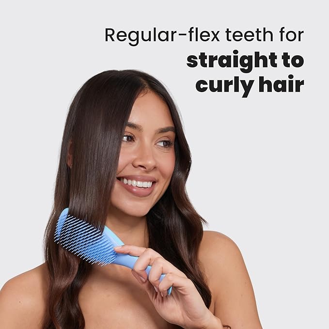 Tangle Teezer Ultimate Detangler Brush for Wet & Dry Hair, Eliminates Knots & Reduces Breakage for All Hair Types, Denim Blues