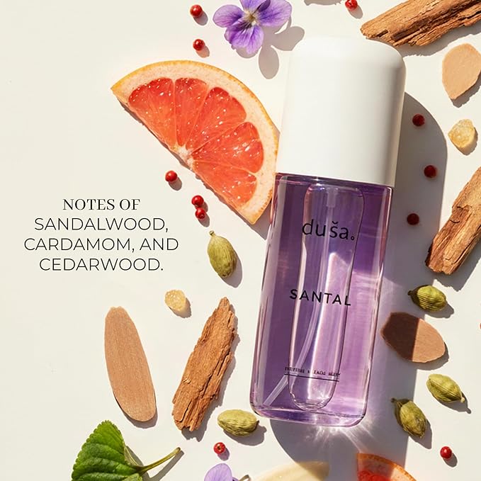 DUSA Santal Hair Perfume & Body Mist for Women – Long Lasting Body and Hair Mist, Vacation Spray & Perfume para el Cabello de Mujer with Nourishing Oil, 100 ml