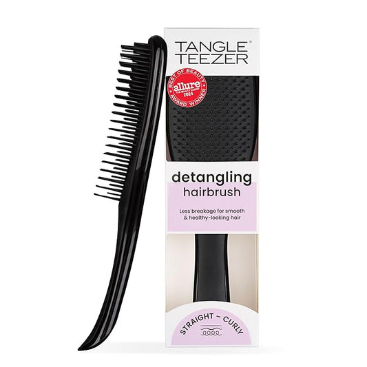 Tangle Teezer Ultimate Detangler Brush for Wet & Dry Hair, Eliminates Knots & Reduces Breakage for All Hair Types, Liquorice Black