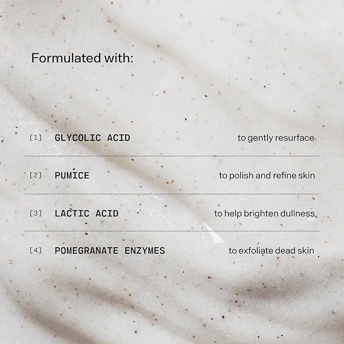 Versed Buff It Out AHA Exfoliating Body Scrub and Mask - Lactic Acid & Glycolic Acid Exfoliant - Microfine Pumice Body Exfoliator to Polish and Smooth Bumpy, Dry Skin - Vegan & Cruelty-Free (8 oz)