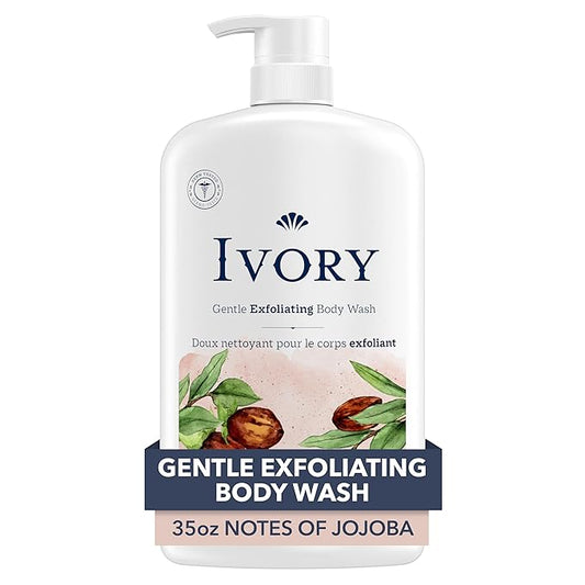 Ivory Body Wash, Designed for the Whole Family, Gentle Formula, Free of Heavy Perfumes Parabens Phthalates & Silicones, Jojoba Scent, 35 oz