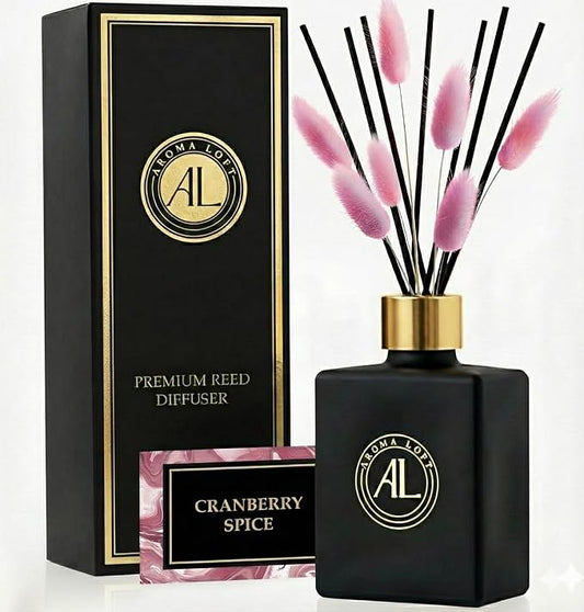 Christmas Diffusers for Home, Christmas Scents, Gifts for Him, Cranberry Spice Reed Diffuser,Long Lasting Fragrance