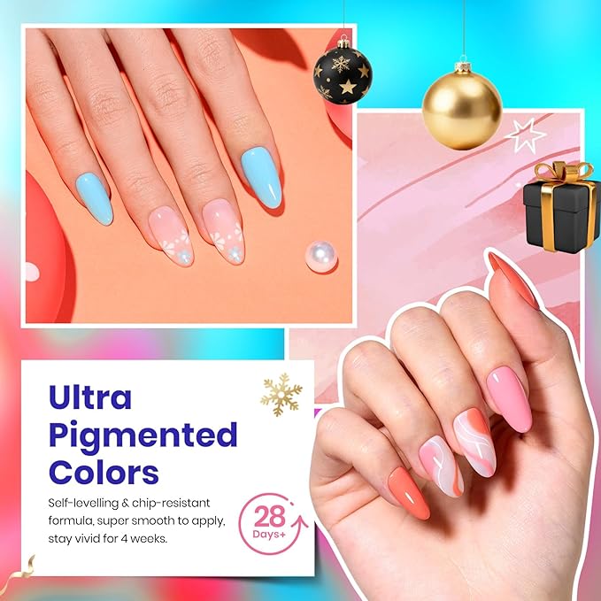 Beetles Gel Nail Polish Set, 23pcs Gel Polish Kit, 20 Colors Pink Green Blue Uv Gel Polish with Base Top Coat, All Season Manicure Tools for Beginners Nail Art Home Gift for Women