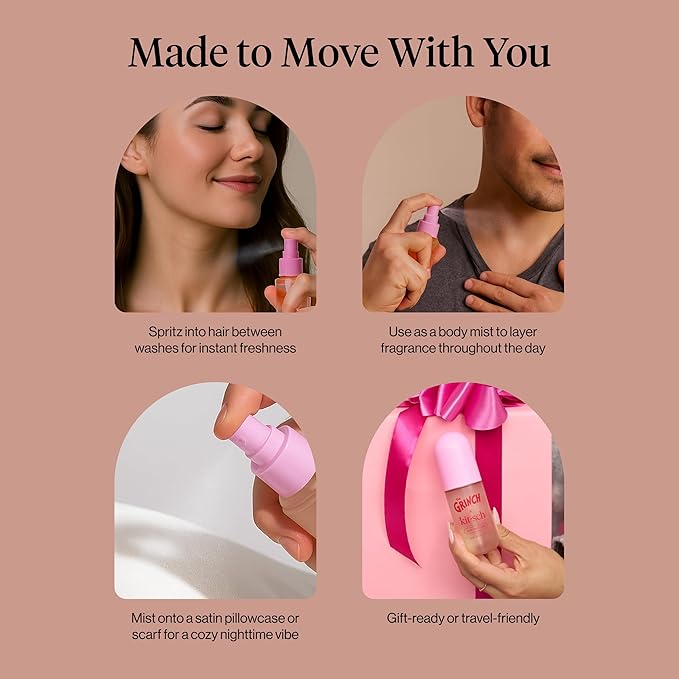 Kitsch Hair Perfume for Women - Clean, Deodorizing & Patented Odor-Eliminating Technology Hair Spray & Body Mist - Freshen Hair, Body & Pillows - Warm Cookie-Scented Hug - 50mL