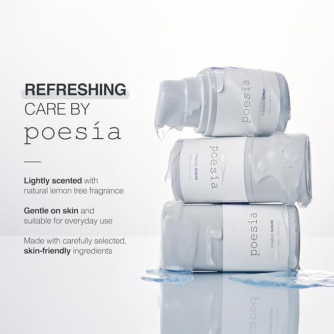 POESIA Hydro Hyaluronic Ampoule Serum – 3-Layer Hyaluronic Acid Complex for Deep Hydration | 48ml | Korean Glass Skin Glow | Clinically Proven +282% Moisture | Clean & Vegan Skincare