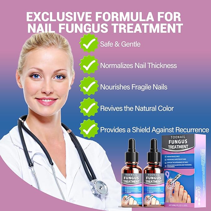 Toenail Fungus Treatment, Toenail Fungus Treatment Extra Strength, and Foot Fungus Treatment Extra Strength—plus Safely & Gently Nail Repair for Toenails and Fingernails (2-Pack) with File