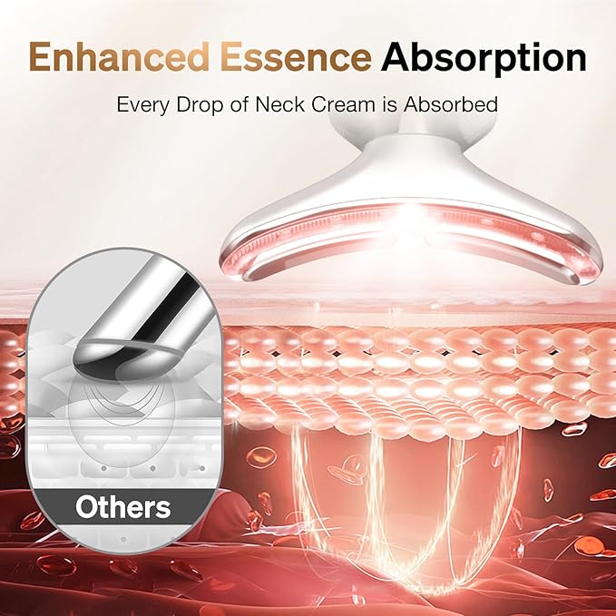 Face Massager Tool for Face and Neck, 7-in-1 Facial Neck Massager Tool with 4 Modes, Beauty Device Facial Massage for at-Home Skin Care or Travel Use