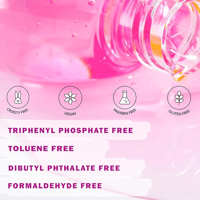 Perfect Formula Ruby Pink Gel Coat - Nail Strengthener, Keratin Nail Treatment, Gemstone Pink Gel Nail Polish - Nail Strengthener for Damaged Nails - Made In The USA .60 fl oz.