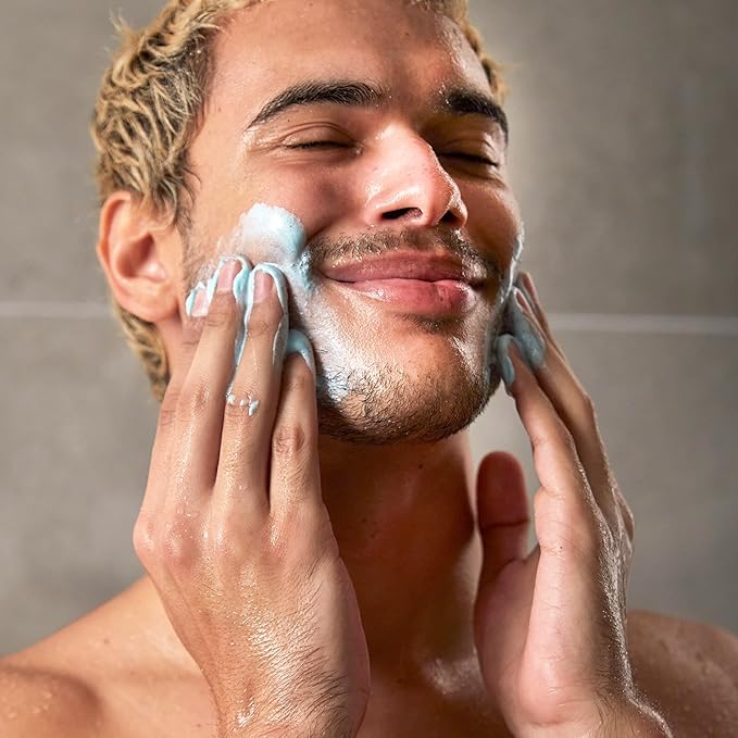 DOVE MEN + CARE Body and Face Scrub Eucalyptus Deeply Exfoliates for Hydrated & Nourished Skin 100% Gentle Cleanser, No Sulfate Cleansers or Parabens 9 oz