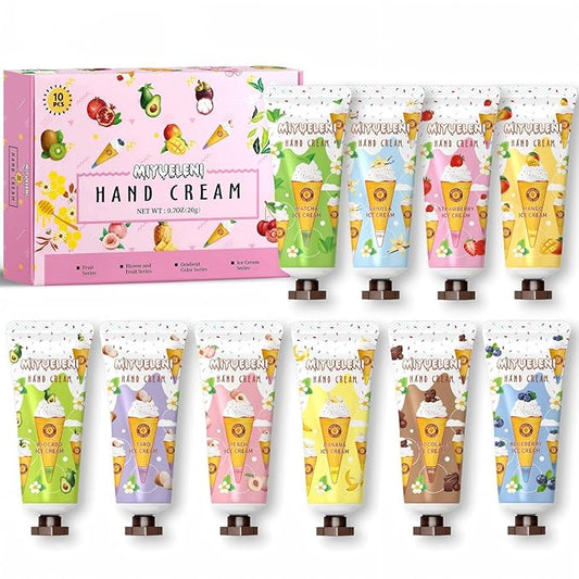 10 Pack Hand Cream Gift Set,Moisturizing Hand Lotion Travel Size,Gifts for Women,Teen girls, Holidays, Birthdays, Thank You Gifts, Christmas, Stocking Stuffers, Small Gifts Unisex 20ml
