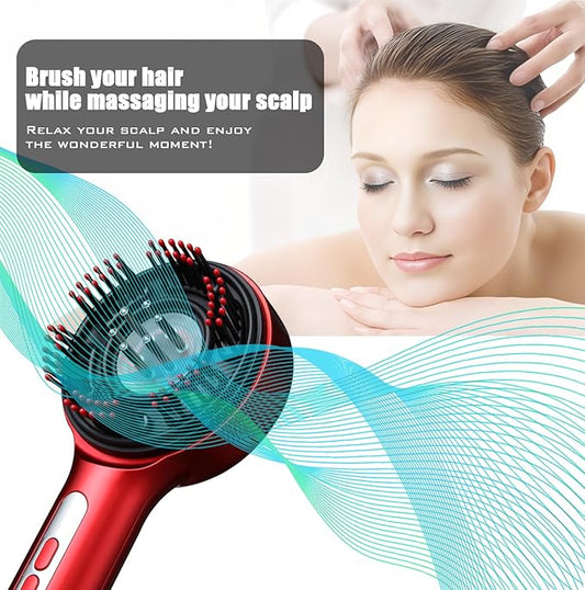 3-in-1 Hair Scalp Massager Comb - Rechargeable Cordless Portable Scalp Care Brush with Essential Oil Applicator, Gentle Scratching & Kneading Massage for Hair & Scalp Nourishment, Fit for Men & Women
