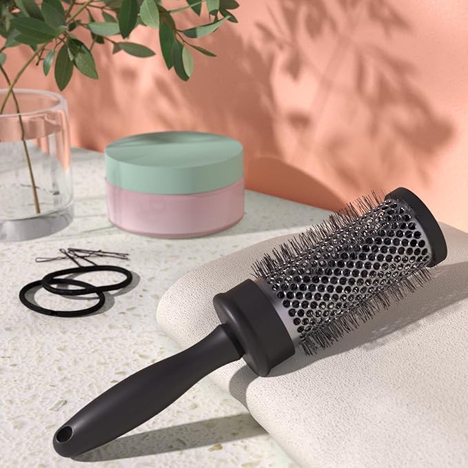 Amazon Basics Round Hair Brush For Faster Blow Drying and Volume
