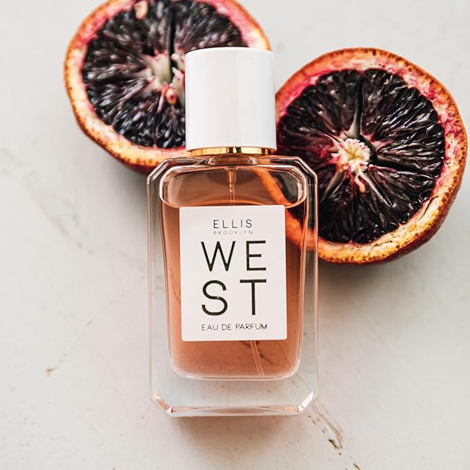 Ellis Brooklyn WEST Eau de Parfum, Citrus-Inspired Women’s Perfume with Blood Orange, Pear Blossom & Vetiver, Clean, Vegan, Cruelty-Free Fragrance, Made in the USA, 50ml / 1.7oz