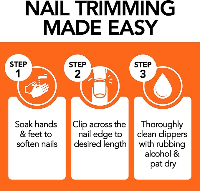 KOHM Nail Clippers for Thick Nails - Heavy Duty, Sharp Wide Mouth Professional Fingernail and Toenail Clippers for Men, Women & Seniors, Black