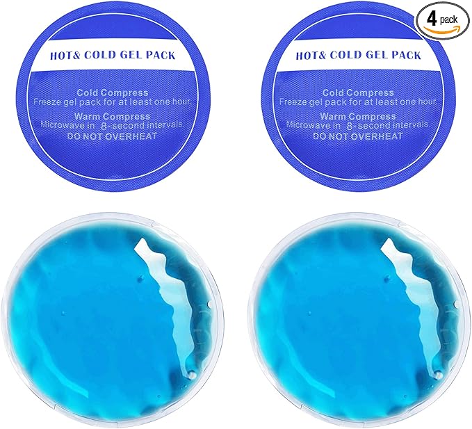 Ice Eye Patches for Puffy Eyes, Cooling Medical Eye Patch Pad Gel Pack Cover Eyepatch Cold Hot Therapy Eye Bags Dark Circles After Surgery Adult Kid (S2L2 PCS)