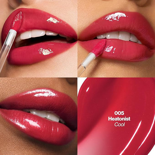 REVLON PhotoReady Instant Plump Serum, Plumping Gloss, Hydrating, Non-Sticky & High Shine Finish, 005 Heatonist, 0.25 fl oz