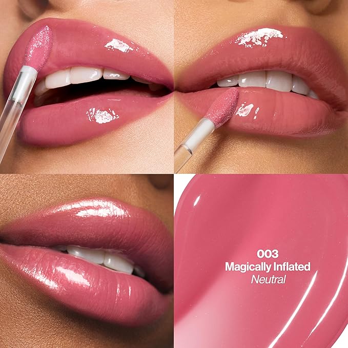 REVLON PhotoReady Instant Plump Serum, Plumping Gloss, Hydrating, Non-Sticky & High Shine Finish, 003 Magically Inflated, 0.25 fl oz