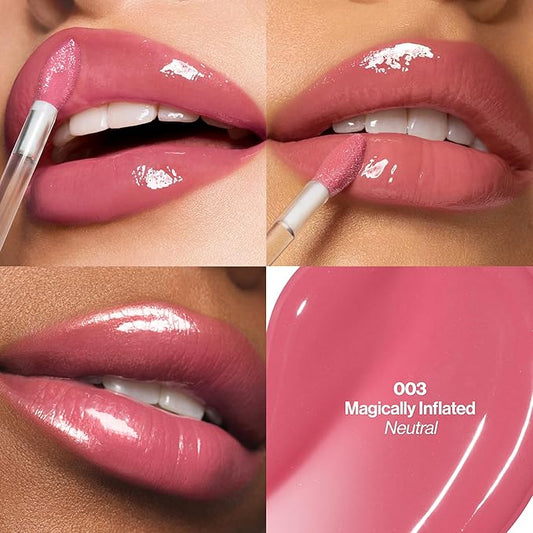 REVLON PhotoReady Instant Plump Serum, Plumping Gloss, Hydrating, Non-Sticky & High Shine Finish, 003 Magically Inflated, 0.25 fl oz