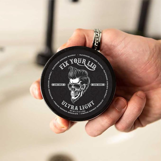 Fix Your Lid Ultra Light Pomade for Men - Water-Based Pomade with Low Hold and Low Shine - Match All Men’s Hair Types & Styles - Easy to Wash Out - 3.75 oz
