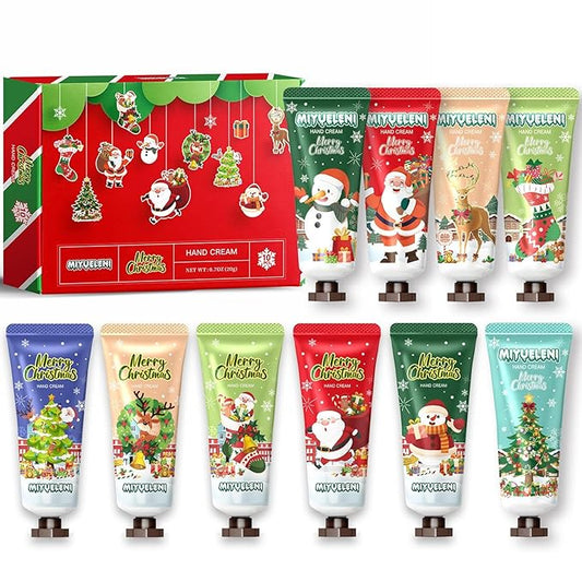 10 Pack Christmas Hand Lotion Gifts Set，Moisturizing Hand Cream for Women, Mini Travel Size Holiday Gifts, Stocking Stuffers & Bulk Gifts for Christmas Appreciation 20ml