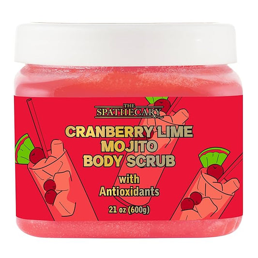 Cranberry Lime Mojito Body Scrub, 21 oz, Skin Smoothing Rejuvenating