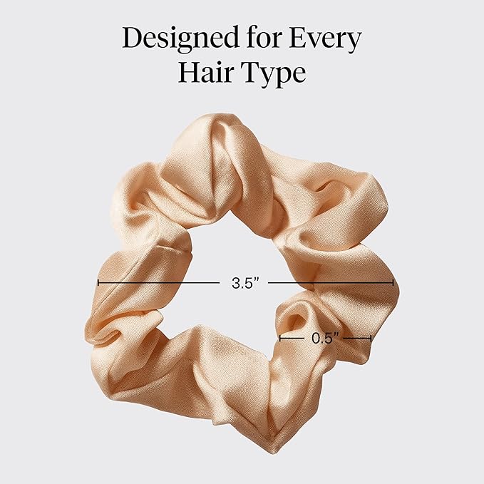 Kitsch Satin Scrunchies and Hair Perfume for Women Holiday Set – Warm Sugar Scent with Patented Odor-Eliminating Technology Hair Spray | Neutral Softer Than Silk Scrunchies | Ideal Gifts for Women