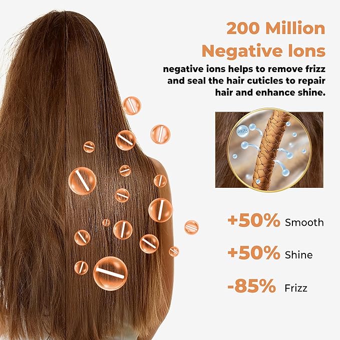 5 in 1 Blow Dryer Brush Set,Hot Air Styler Negative Ion Air Curling Wrap Air Curler, Round Brush Blow Dryer Curling Iron Hair Styling Tools Gift for Dry,Volumize, Straight,Curl,100-120V