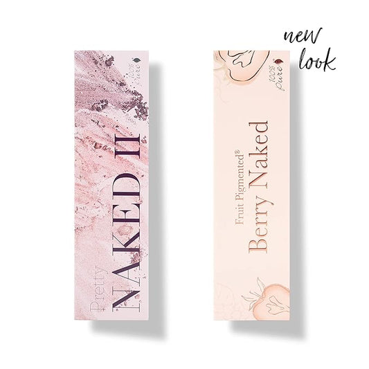 100% PURE Pretty Naked II Makeup Palette All in One Compact 3 Eyeshadow, Blush, Face Highlighter, Fruit Pigmented Natural Nude, Rose, Smokey Neutral for All Skin Types - Vegan (Nude to Smokey Tones)