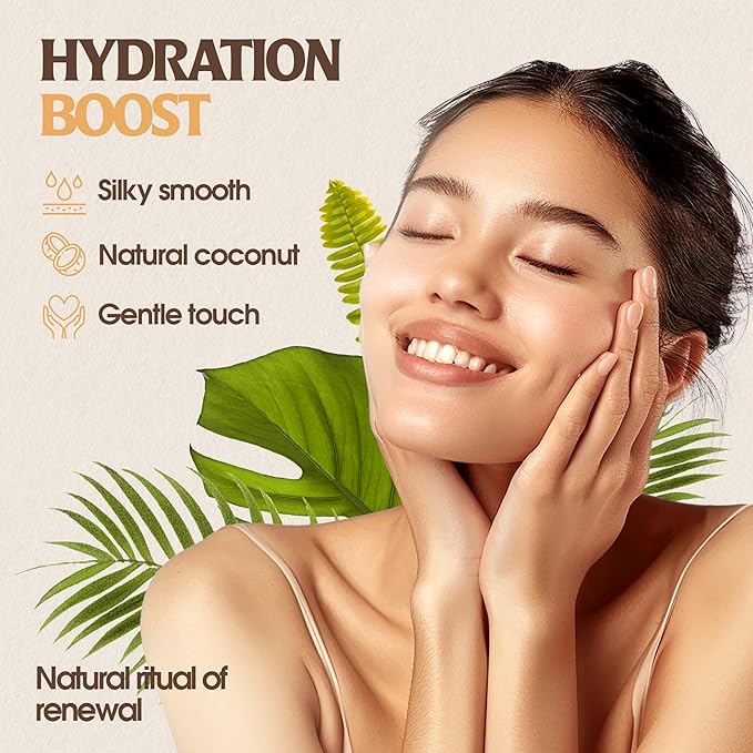 Exfoliating Brown Sugar Body Scrub with Coconut Shreds, Vitamins C, E & B5 – Softens & Refreshes Look of Skin – 8.8 oz