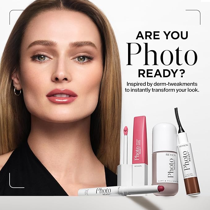 REVLON PhotoReady Instant Plump Serum, Plumping Gloss, Hydrating, Non-Sticky & High Shine Finish, 008 Spice Show, 0.25 fl oz