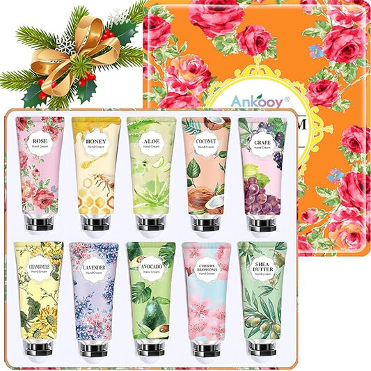 10 Pack Hand Cream Gifts Set, Stocking Stuffers for Teen Girls,Adults, Christmas Gifts for Women,Gifts for Teachers,Natural Plant Fragrance Scented Hand Lotion Travel Size Mini Lotion With Shea Butter