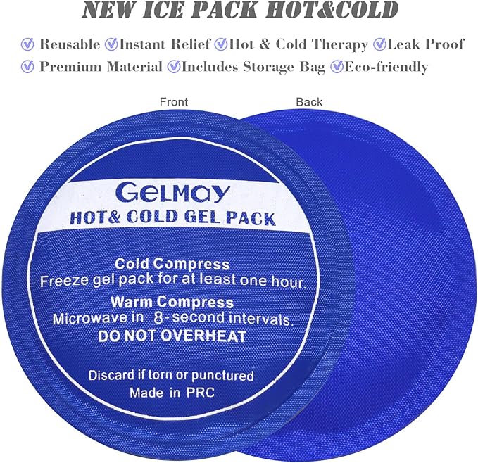 Ice Eye Patches for Puffy Eyes, Cooling Medical Eye Patch Pad Gel Pack Cover Eyepatch Cold Hot Therapy Eye Bags Dark Circles After Surgery Adult Kid (S2L2 PCS)