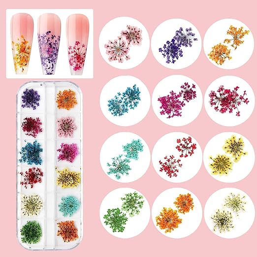 Makartt Nail Decoration Set, 4 Boxes Glitter Sequins & Rhinestones for Spring, Summer, Nail Art, DIY Nail Decoration Accessories Kit