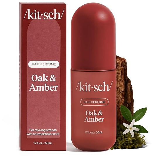 Kitsch Hair Perfume for Women - Oak & Amber | Clean, Deodorizing & Patented Odor-Eliminating Technology Hair Spray & Body Mist - Freshen Hair, Body & Pillows- Berries and Blooming Jasmine Scent - 50mL