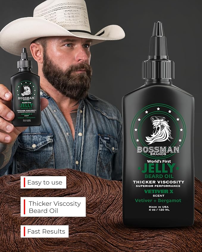 Bossman Beard Oil Jelly and Relaxing Beard Balm Combo - Vetiver X Scent