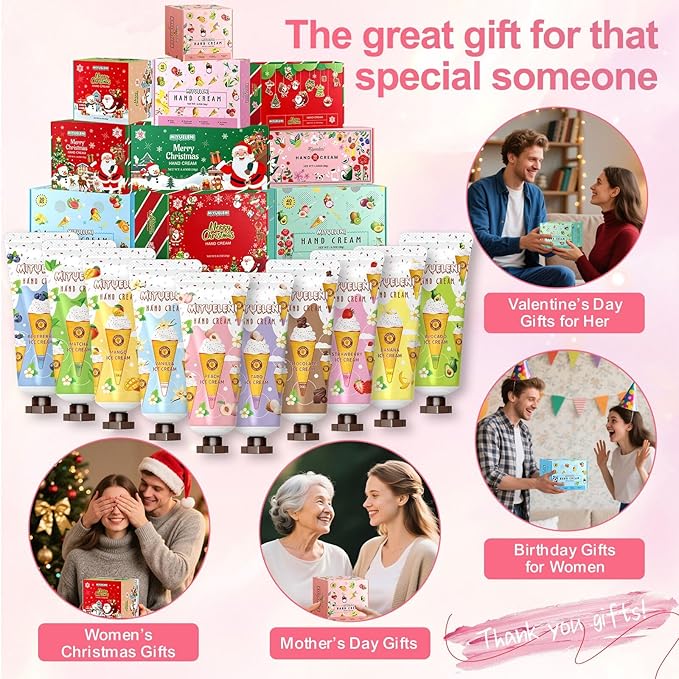 10 Pack Hand Cream Gift Set,Moisturizing Hand Lotion Travel Size,Gifts for Women,Teen girls, Holidays, Birthdays, Thank You Gifts, Christmas, Stocking Stuffers, Small Gifts Unisex 20ml