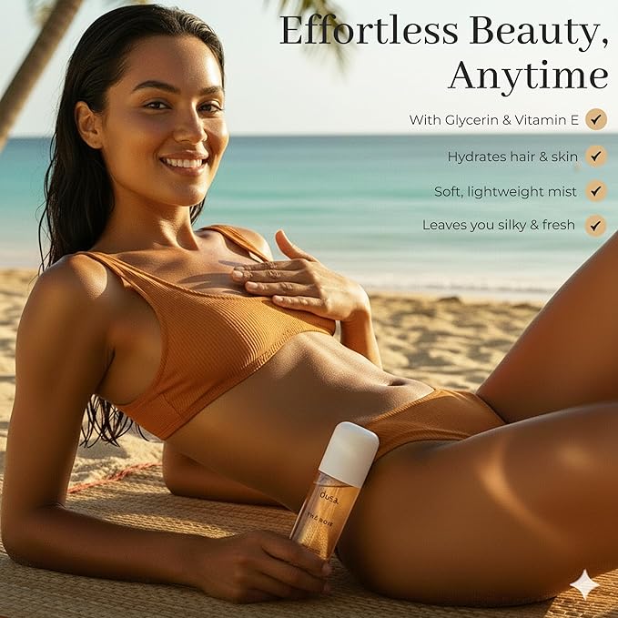 DUSA Thé Noir Hair Perfume & Body Mist for Women – Long Lasting Body and Hair Mist, Vacation Spray & Perfume para el Cabello de Mujer with Nourishing Oil, 100 ml